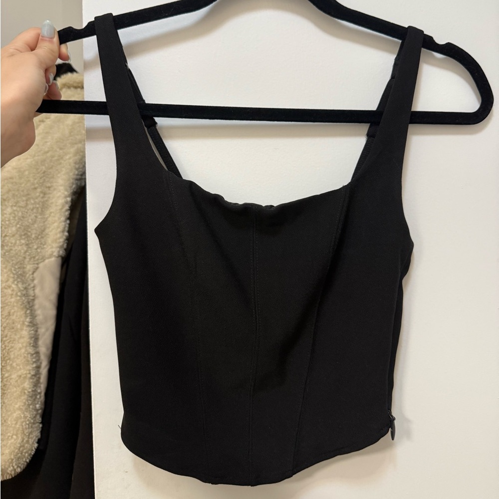 Abercrombie & Fitch Black Fitted Tank Top